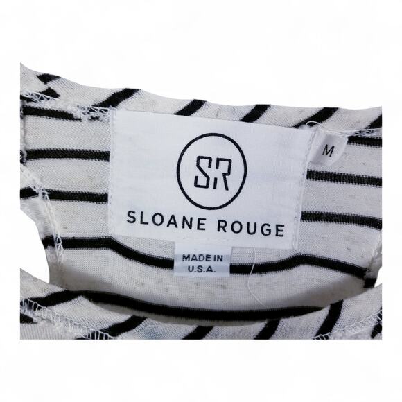 ANTHROPOLOGIE SLOANE ROUGE Stripes Tie-Dye Tunic Linen Blend - Size M - Picture 6 of 8